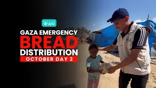 Muntada Aid has started distributing freshly made bread inside Gaza