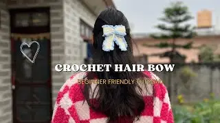 How to Crochet a Hair Bow | Simple & Quick Beginner Crochet Project