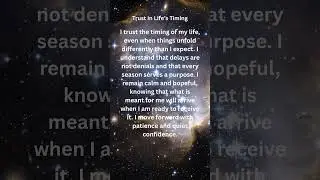 TRUST IN LIFE'S TIMING  Balance Patience AND Quiet Motivate  Manifest Gratitude #viral #shorts