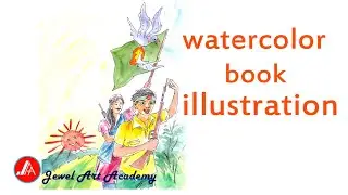 how to draw freedom fighters by watercolor very easy