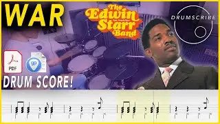 War - Edwin Starr | DRUM SCORE Sheet Music | #209 DRUMSCRIBE