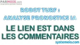 PODCAST : Robot Turf : Analyse Pronostics IA