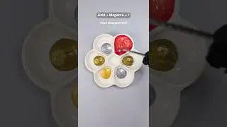 Make unique Color palette with Gold, Bronze and Silver 🎨 #colormixing #mixedcolors #satisfying