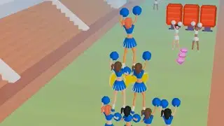 🎪 Cheerleader Run 3D Level 2 🌔 Gameplay Android,iOS All Levels
