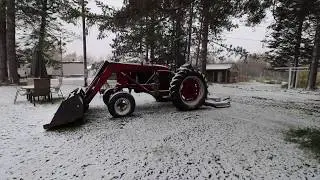 First Snowfall Of The Season. The Farmhouse.