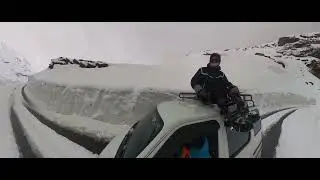 ❄️snow drive in khoksar lahulspiti .Echo car on fire🔥