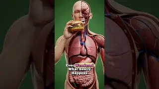 What a Burger Does to Your Body | 3D Digestive Animation #anime #shorts #food #viral
