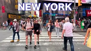 NEW YORK CITY Walking Tour [4K] - TIMES SQUARE (07/26/2025)
