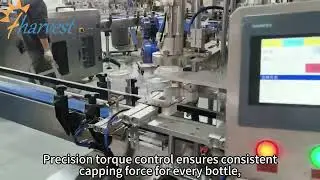Machine de capsulage &agrave; servocommande,sp&eacute;cialement con&ccedil;ue pour lecapsulage descontenants en plastique