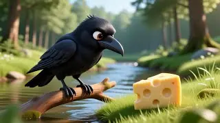 Crow, Fox & Cheese Story | Moral Story for Kids @TinyTingles1