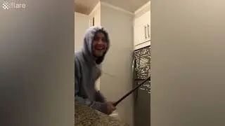 Panicked tenants beg bat flying around apartment to go back outside