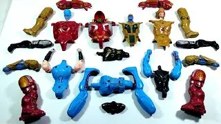 MARVEL ASSEMBLE TOYS THANOS ARMOR VS CAPTAIN THOR VS HULK BUSTER VS CAPTAIN AMERICA...