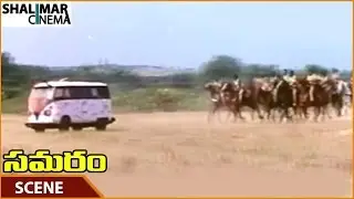 Samaram Movie || Police Chasing Roja & His Friends On Van || Suman, Puneet Issar || Shalimarcinema