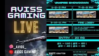 Vampire Esports Live Scrims | CUSTOM MATCH | AVISS GAMING| #customroom  #pubgmobile #bgmi #LIVE | 04