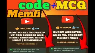 Memfi secret code and MCQ correct Answer today|memfi New task chosing The correct answer|memfi code