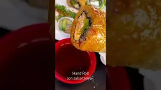 Hand Roll de pollo con salsa teriyaki