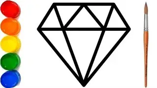 How to draw diamond | easy diamond drawing for kids #cutedrawingcollection 
