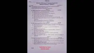 Medicinal chemistry-ll question paper 5th semester  B pharma Era university