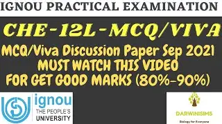 CHE-12L| 24Sept 2021 Objective/Viva Question Paper BSC Practical ,IGNOU BSC Practical Chemistry LabV