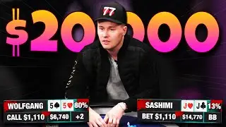 $20,000 BIGGEST POT OF MY LIFE vs. SASHIMI... | Poker Vlog #210