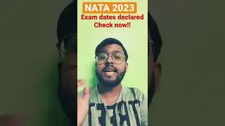 NATA 2023 Exam Dates Declared #nata2023