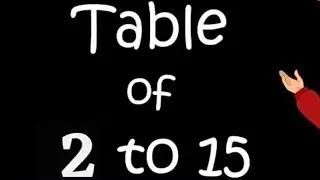 Learn Multiplication:-table of 2 to 15