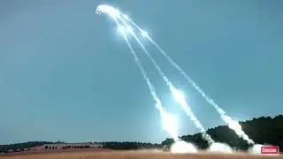 Multiple Roket Lanchers and Tank Firing M1 Abrams T72with tracer rounds #shorts