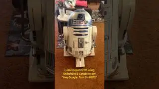 Home Depot R2D2 using Hey Google Verbal Command with SwitchBot to Turn On R2D2 - Power Bank - Droid