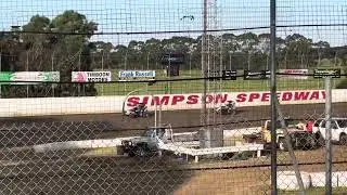 Speedcars Michael Conway Rollover 35th Beasley Family Memorial Simpson Speedway 2/1/2026