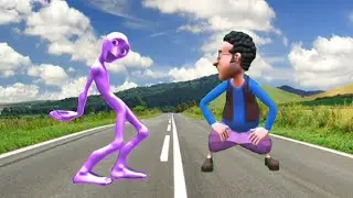 ghasitaram vs purple frog dance compitation || frog ka rog || frog song alien song funny video