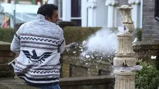 EastEnders - Masood Ahmed Smashes Up Zainab Masood's Water Feature (4th February 2013)