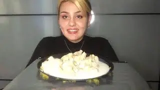 МУКБАНГ Хинкали  🥟. Грузинские хинкали, готовила сама || MUKBANG Khinkali || 묵방 킨 칼리