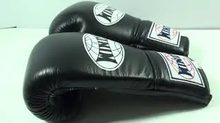WINDY SPORTS GLOVES LACE UP BLACK 8OZ