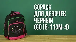 Распаковка GoPack 38х28х18 см 19 л для девочек Черный GO18-113M-4
