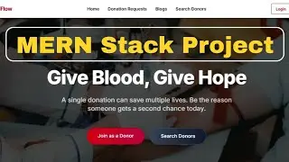 Blood Donation Website Project (MERN Stack) || Full Project Showcase #MERNStack #WebDevelopment