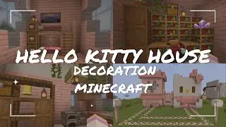 HELLO KITTY'S HOUSE DECORATION IN MINECRAFT 1.20.1 TUTORIAL