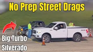 Ford F150 с двойным турбонаддувом чуть не проиграл на уличных гонках без предварительной подготовки.