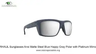 Spy OVERHAUL Sunglasses Ansi Matte Steel Blue Happy Gray Polar with Platinum Mirror   3 3 3 1