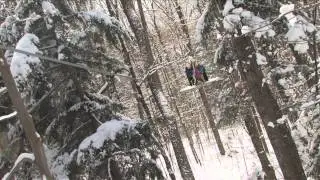 Winter Zip LIne Canopy Tour at Smugglers' Notch Resort near Stowe, Vermont