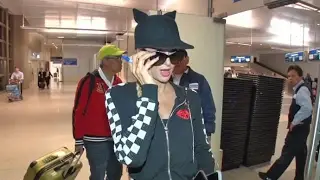 Paris Hilton Sports Pussy Hat But Appears Astonished By Trump Muslim Ban Protesters At LAX