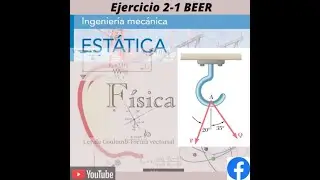 2.5. Vector Fuerza M&eacute;todo Gr&aacute;fico Ejercicio 2.1 de libro de est&aacute;tica de BEER