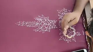 hand embroidery for gown | embroidery job work in India | embroidery art work