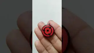 DIY Sharingan eye locket ❤️✨ #Naruto #diy #itachi #sharingan #clayart