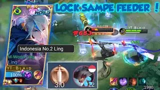 LING VS HYPER GRANGER ! LOCK SAMPE FEEDER BOY ! TOP GLOBAL LING - MLBB