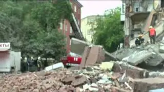 Видео по обрушению здания в Свердловском районе г. Перми, ул. Куйбышева