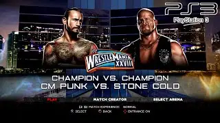 WWE '13 PS3 - CM Punk VS Stone Cold Steve Austin [2K][mClassic]