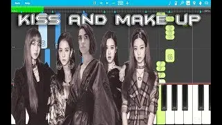 Dua Lipa & BLACKPINK - Kiss and Make Up Piano Tutorial EASY (Piano Cover)