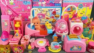 7 Minutes Satisfying with Unboxing Pink Refrigerator & Kitchen Play Set Review Toys | ASMR 