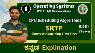 SRTF - Preemptive SJF ( cpu scheduling ) - one shot | Operating Systems