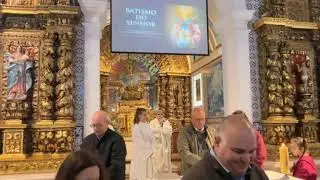 Eucaristia do batismo do Senhor a partir da igreja matriz de Ois da Ribeira